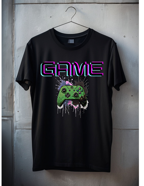 Male gamers printed standard t shirt