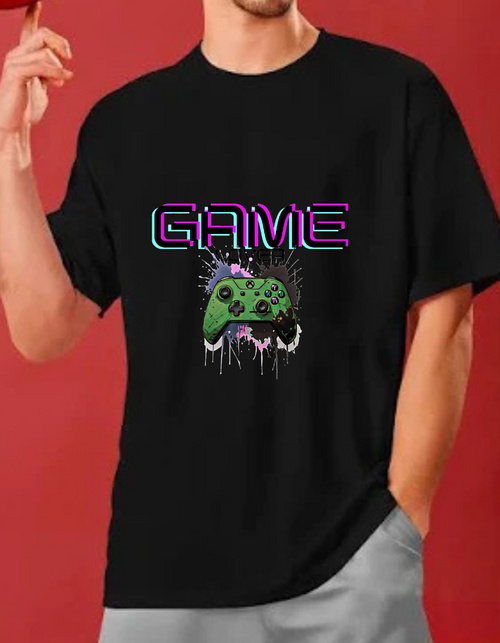 Male gamers printed standard t shirt